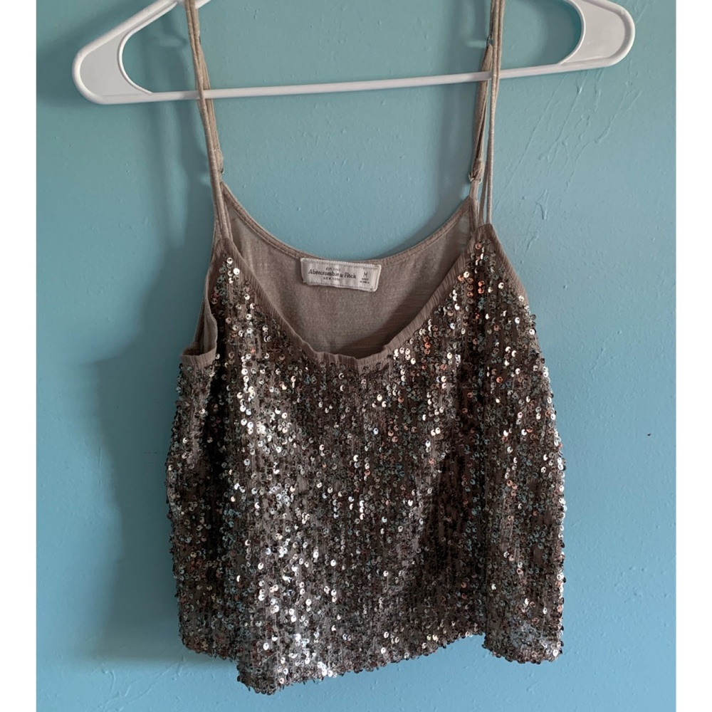 Abercrombie and Fitch sparkle crop tank top